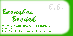 barnabas bredak business card